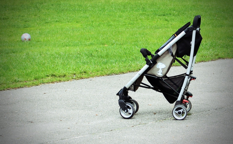 In a pushchair