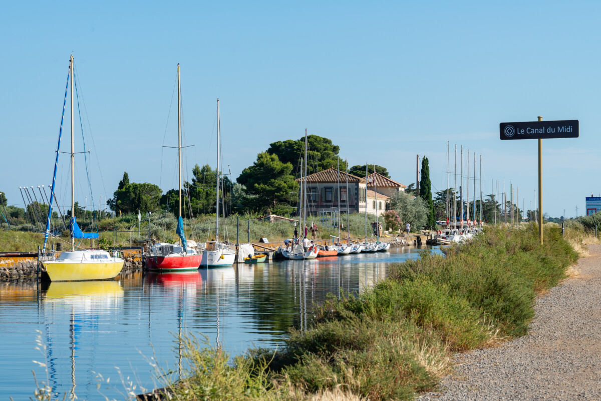 La pointe des Onglous et le canal du Midi à Marseillan