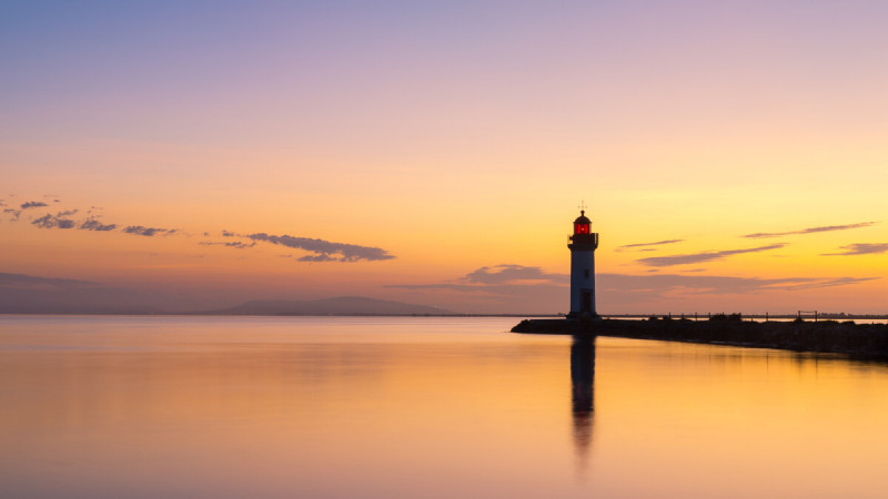 La pointe des Onglous et le canal du Midi à Marseillan