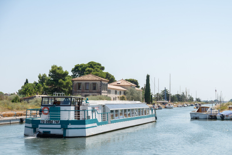 La pointe des Onglous et le canal du Midi à Marseillan