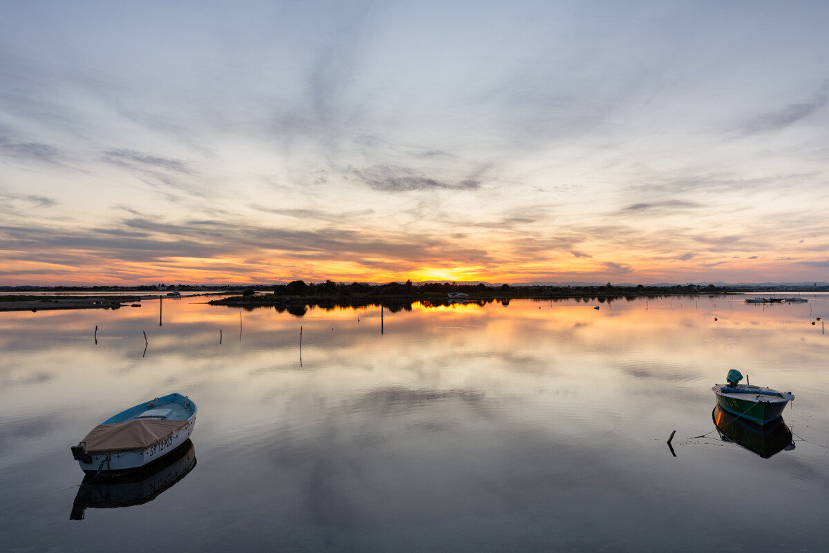 Vue sur la lagune de Thau depuis Marseillan